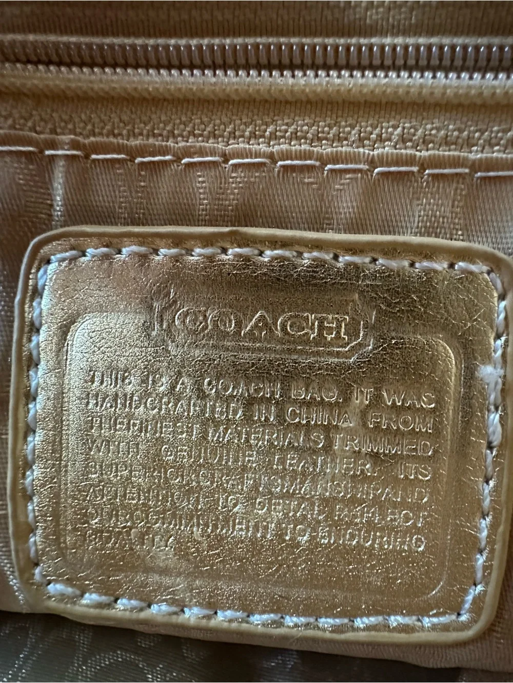 Vintage Coach Gold Patchwork Shoulder Bag